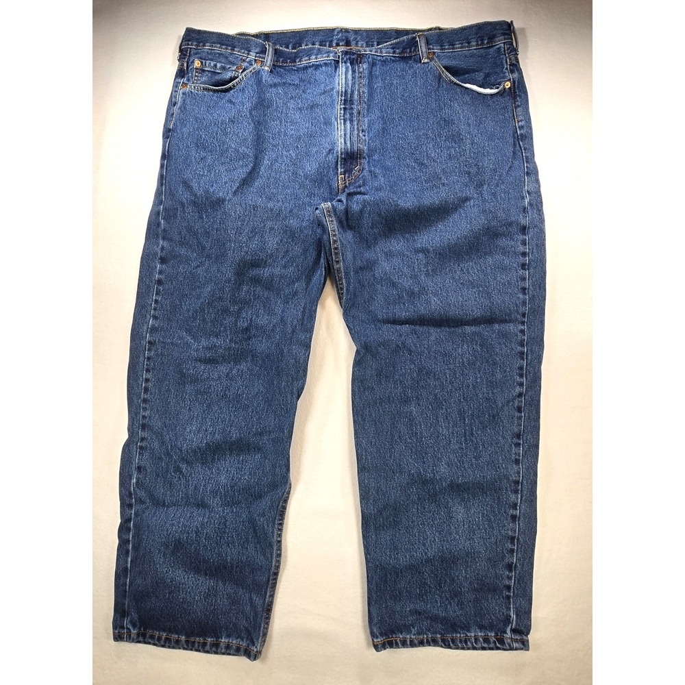 Levis 550 Relaxed Fit Blue Denim Jeans Mens W50 L30 Medium Wash Tapered Leg